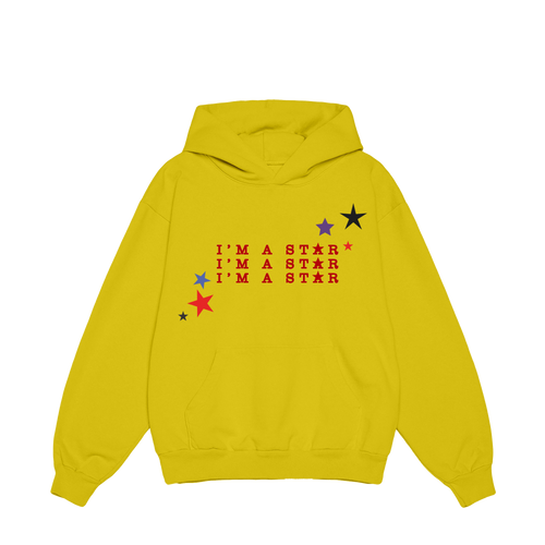 I'm A Star Yellow Pullover Hoodie